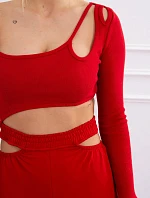 Súprava s blúzkou top červená