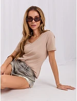 T shirt RV TS model 22200545 beżowy - FPrice T shirt RV TS model 22200545 beżowy - FPrice