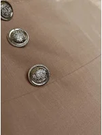 Elegantné široké nohavice pre ženy karamelové (33575)