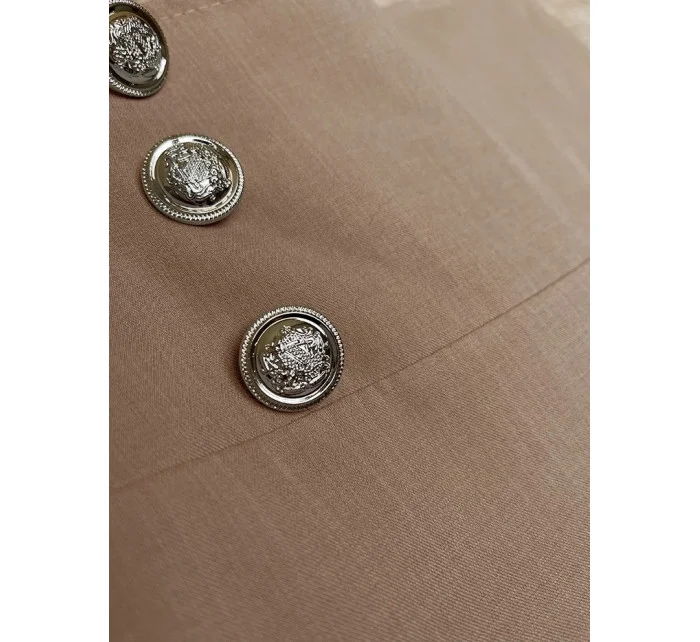 Elegantné široké nohavice pre ženy karamelové (33575)