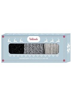 krabička ponožek 3 páry STYLE SOCKS BOX  světle modrá model 22373999 - Bellinda