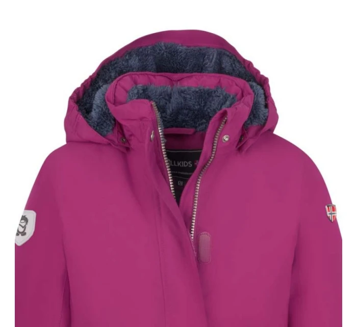 Dívčí nepromokavá růžová péřová bunda model 21350567 - Trollkids