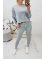 Súprava s oversize šedou blúzkou Súprava s oversize šedou blúzkou