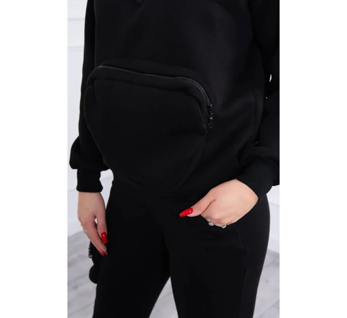 Izolovaná sada s ozdobným vreckom čierna