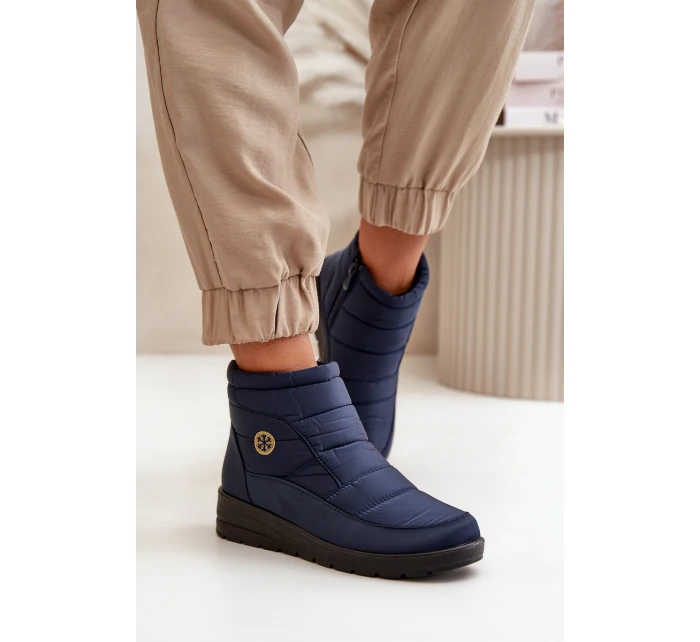 Śniegowce Damskie Ocieplane Granatowe Helis Śniegowce Damskie Ocieplane Granatowe Helis