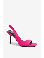 Dámské sandály na podpatku fuchsiová model 22039885 - Boto