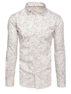 Pánska ležérna biela košeľa FashionStreet DX2636