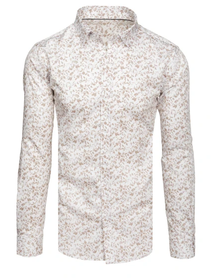 Pánska ležérna biela košeľa FashionStreet DX2636