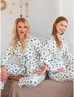 Pyžamo Key LNS 921 B26, s dlhými rukávmi, veľkosti XS–XL, zapínacie