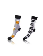 Veselé ponožky 2 páry CRAZY SOCKS 2x - BELLINDA - černá