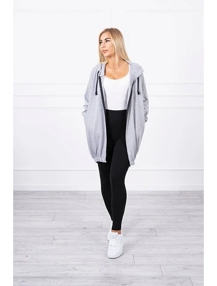 Mikina s potkem   šedá model 18745141 - K-Fashion