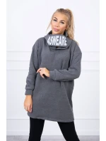 Zateplená mikina s kapucňou v grafitovej farbe Zateplená mikina s kapucňou v grafitovej farbe