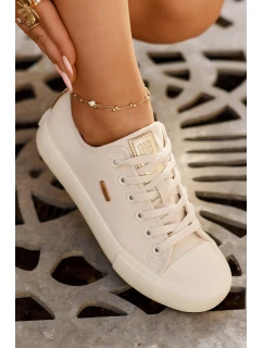 Materiałowe Trampki Damskie Big Star RR274768 Beżowe