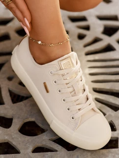 Materiałowe Trampki Damskie Big Star RR274768 Beżowe