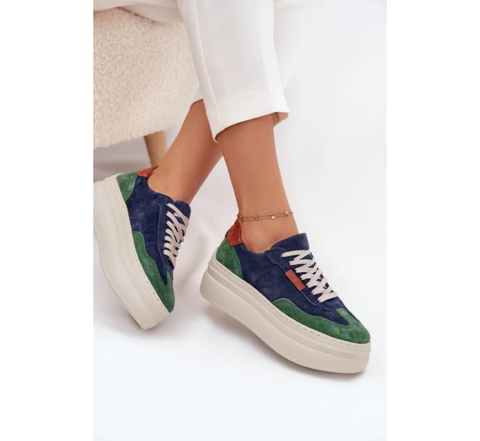 Semišové dámské tenisky na platformě model 21711172 - Zazoo Semišové dámské tenisky na platformě model 21711172 - Zazoo