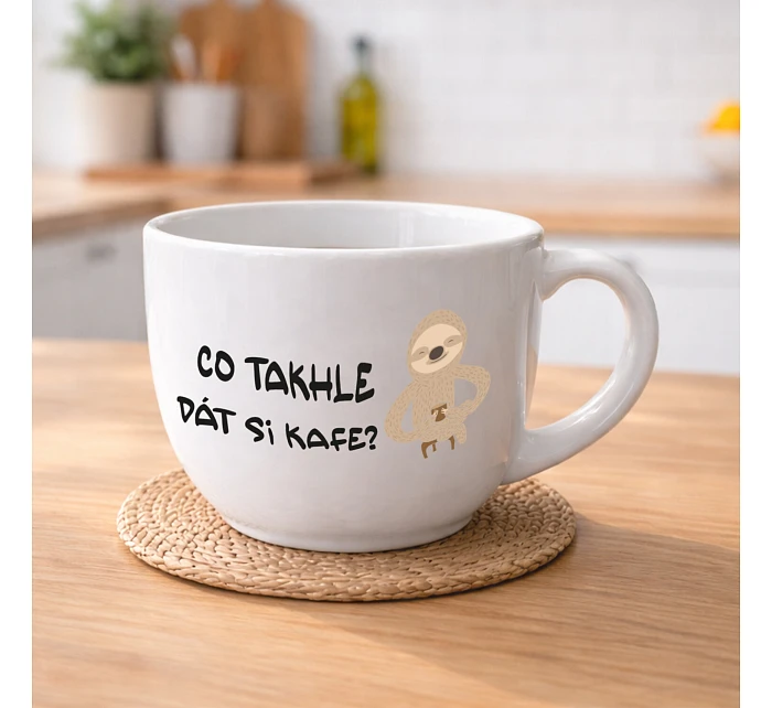 CO TAKHLE DÁT SI KAFE? - MEGA XXL keramický hrnek 1000 ml