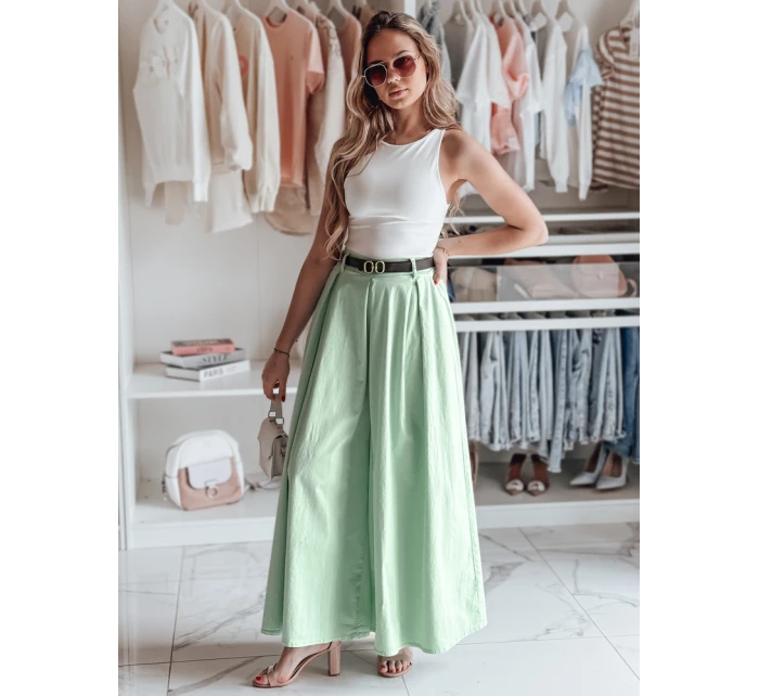 FLOWES sukňa - nohavice s opaskom FLOWES mätová FashionStreet UY2594