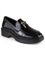 Filippo W PAW463 čierne lakované nazúvacie topánky