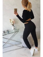 Súprava s blúzkou čierna
