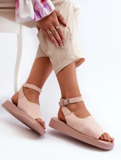 Pohodlné Dámské Sandály Na Platformě Růžové model 21661581 - Boto