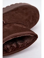 Dámské zimní boty na platformě Big Star model 22391232 čokoládové - Big Star Shoes Dámské zimní boty na platformě Big Star model 22391232 čokoládové - Big Star Shoes