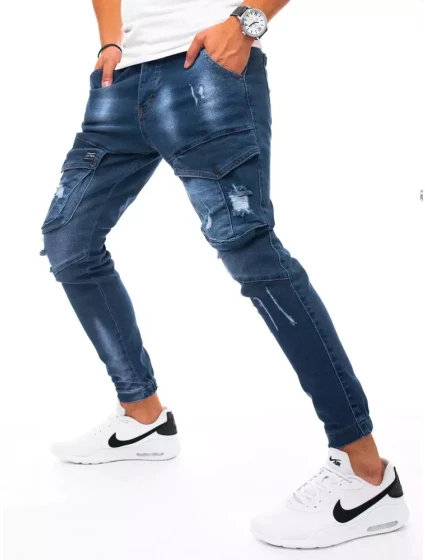 Pánske džínsové cargo modré tepláky FashionStreet UX3270