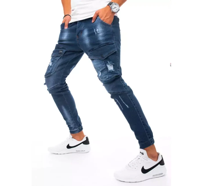 Pánske džínsové cargo modré tepláky FashionStreet UX3270