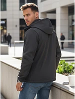 Pánská přechodná softshellová bunda s kapucí tmavě šedá Dstreet model 21980018 - FashionStreet