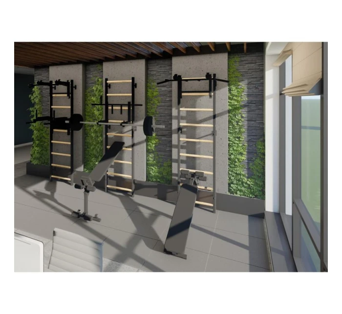 GYMNASTICKÝ REBRÍK S NASTAVITEĽNOU TYČOU A ZÁBRADLÍM BENCHK 732B