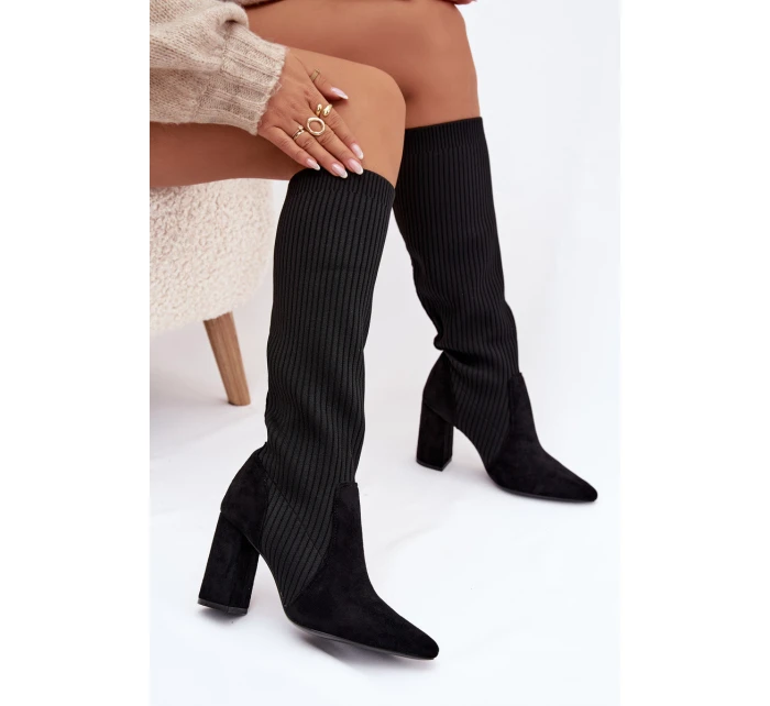 Dámské kozačky na podpatku Černé model 21788181 - Boto Dámské kozačky na podpatku Černé model 21788181 - Boto