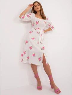 Šaty LK SK 508964 3.95 biela a ružová