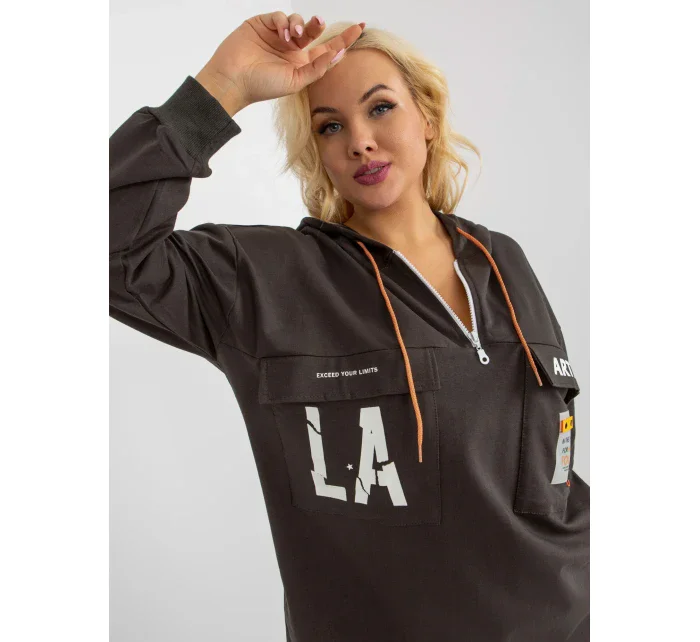 Mikina RV BL 8258.34 tmavá khaki