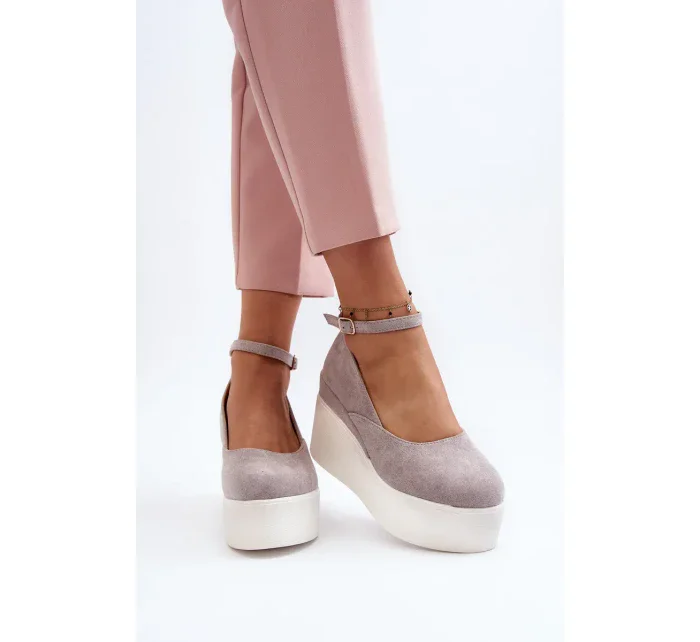 Dámské espadrilky na klínově šedé Malla Dámské espadrilky na klínově šedé Malla