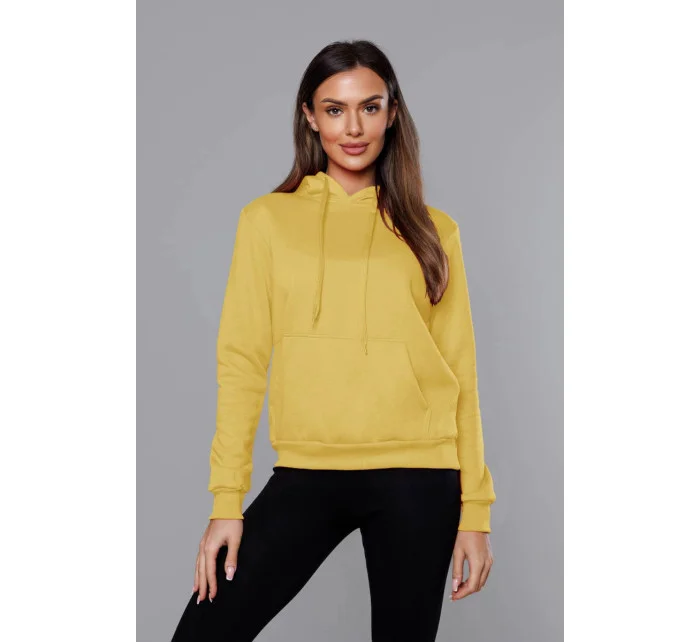 Žltá dámska tepláková mikina (W02-68)