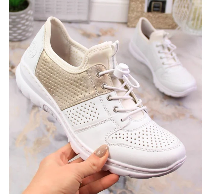 Pohodlná poltopánka Rieker W L3254-80 biela