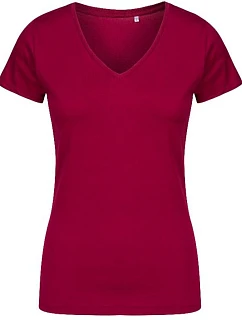 Dámské tričko X.O s výstřihem do V 40. berry model 22515387 - Promodoro