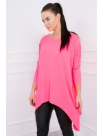 Oversize blúzka ružová neónová