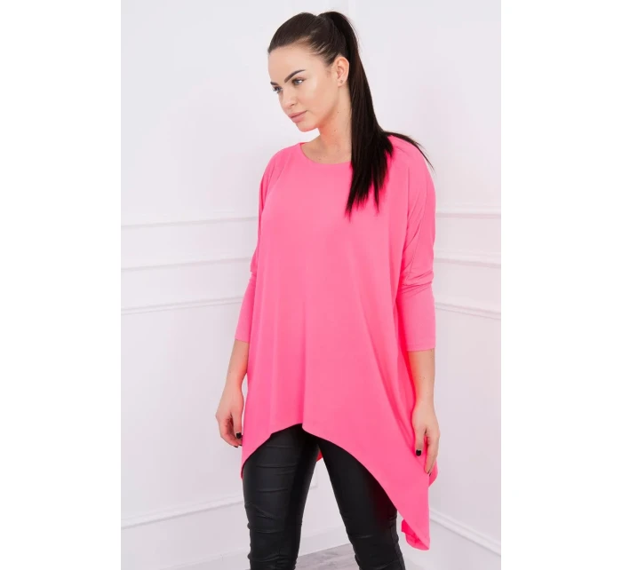 Oversize blúzka ružová neónová