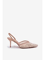 Ozdobené sandály s na Béžové model 22111300 - Boto