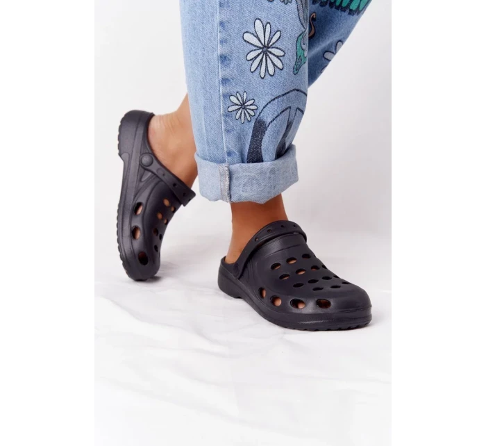 Dámské Nazouváky Černé Pěnové Crocsy EVA Dámské Nazouváky Černé Pěnové Crocsy EVA