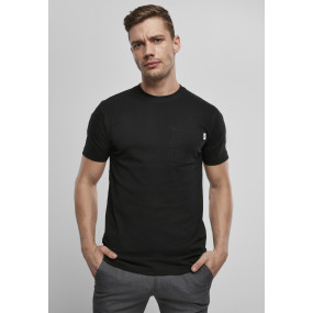 Základné tričko s vreckami z organickej bavlny čierne