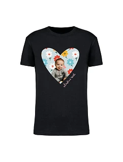 Personalizované pánské tričko s výřezem fotky na podkladu