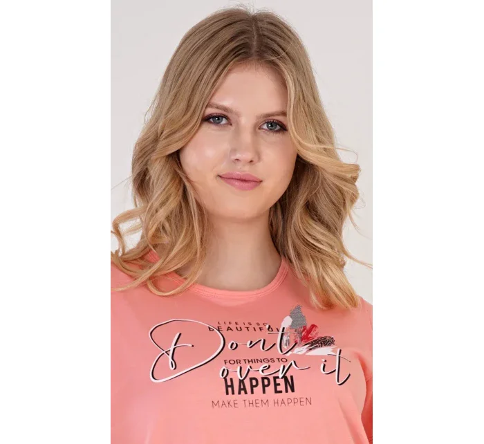 Dámské domácí šaty s krátkým rukávem model 18831590 - Vienetta