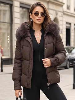 Pikowana kurtka damska z kapturem  model 22371752 - FashionStreet