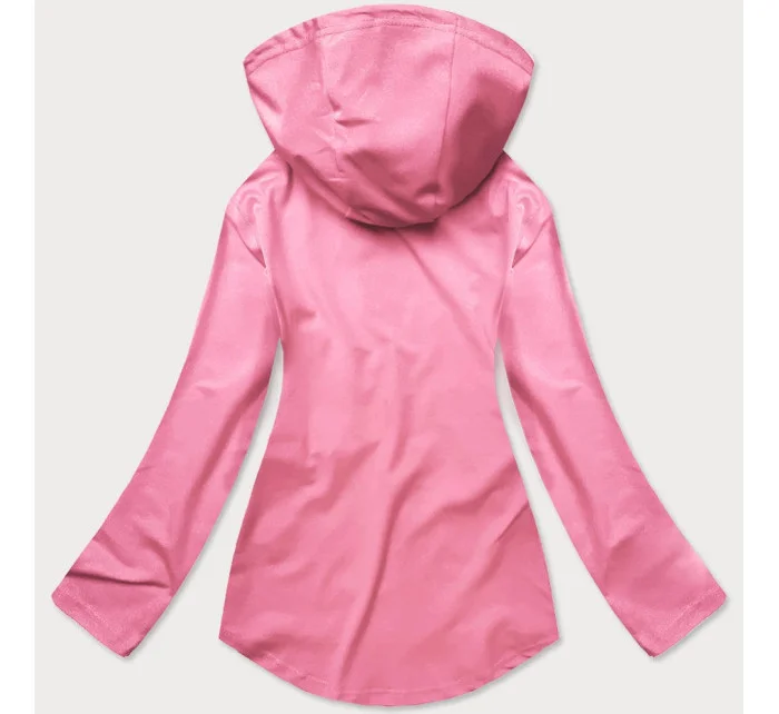 Světle růžová mikina s asymetrickou spodní částí model 17066034 - J.STYLE Světle růžová mikina s asymetrickou spodní částí model 17066034 - J.STYLE