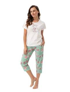 Dámske pyžamo 641 krémové - Luna