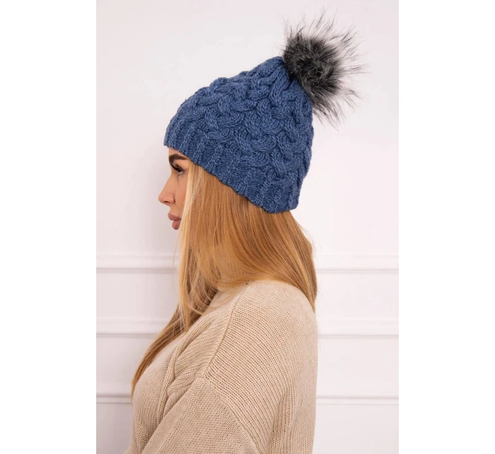 Daria model 18750093 džínová fleecová čepice - K-Fashion