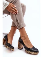 Kožené Lodičky  Černé model 21636004 - Laura Messi