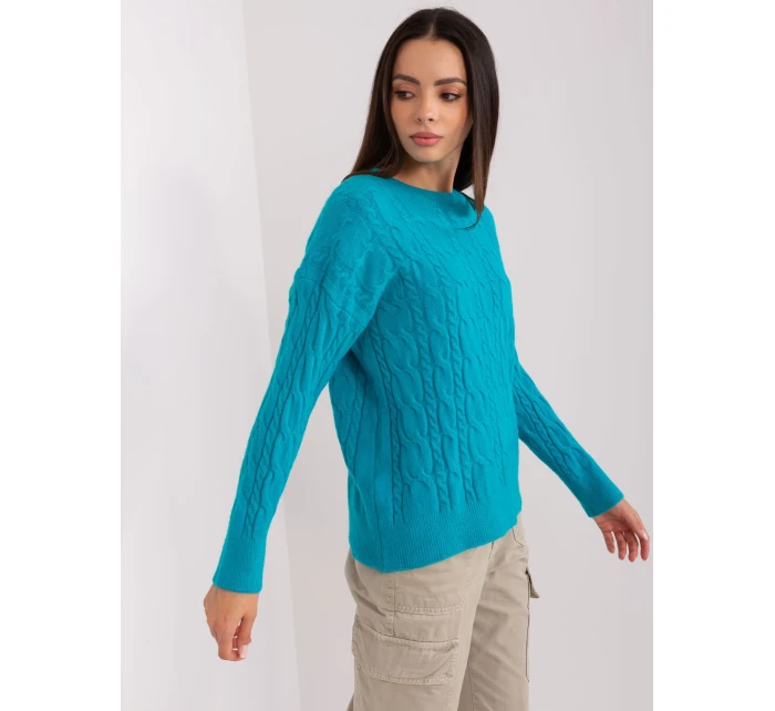 Sweter AT SW  turkusowy model 18909238 - FPrice