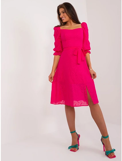 Sukienka LK SK model 22192037 fuksjowy - FPrice Sukienka LK SK model 22192037 fuksjowy - FPrice